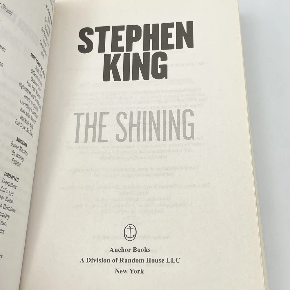 Stephen King The Shining 2013 Anchor Books Trade Paperback Horror Novel‎
